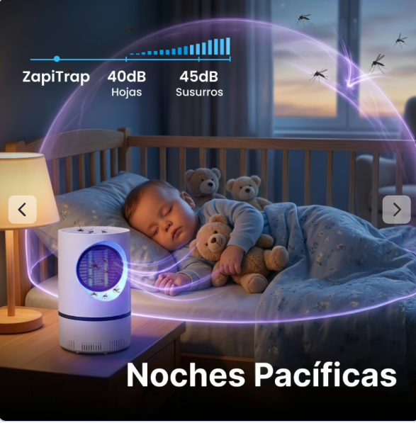 Baby sleeping peacefully next to ZapiTrap